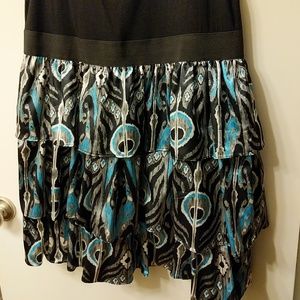 Dress with tiered ruffle skirt